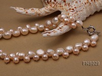 Natural 9-12mm Freshwater Pearl with Faceted Agate Necklace