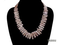 Classic 6x24mm Pink Freshwater Pearl Sticks Necklace