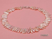 Classic 6x22mm Pink Stick-shaped Freshwater Pearl Necklace