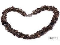 Smoky Quartz and Freshwater Pearl Necklace