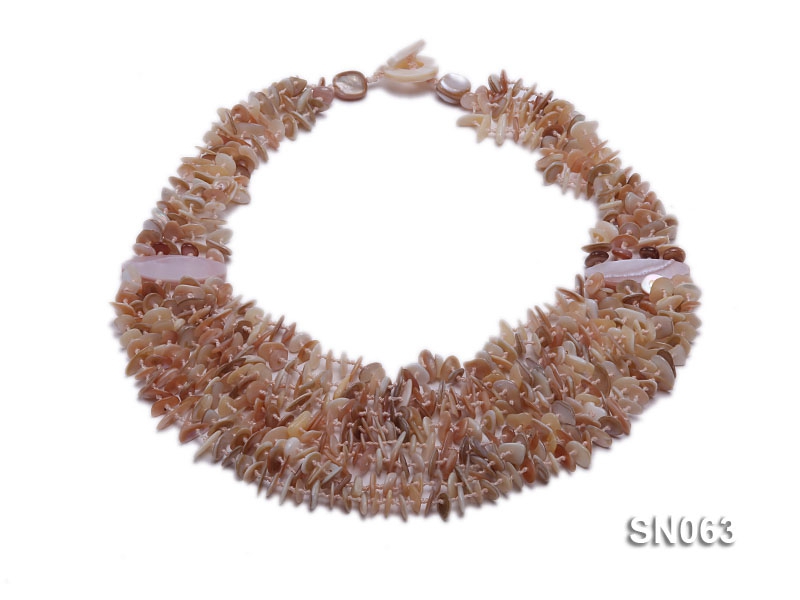 Eight-strand Natural Color Shell Necklace