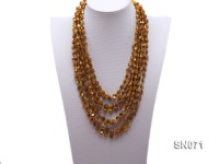 Eight-strand Yellow Shell Necklace