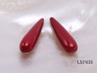 Wholesale 8x30mm Teardrop Red Loose Seashell Pearl