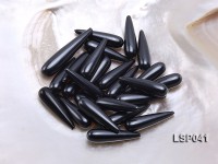 Wholesale 8x30mm Stick-shaped black Seashell Pearls