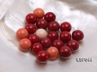 Wholesale 14mm Red Round Seashell Pearl Bead