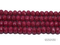 Wholesale 10x14mm Rose-like Faceted Wheel-shaped Gemstone String