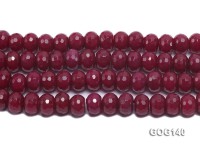 Wholesale 8x13mm Rose-like Faceted Wheel-shaped Gemstone String