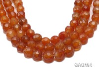 wholesale 13-14mm faceted red round agate strings