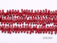 Wholesale 4x15mm Drop-shaped Red Coral Beads Loose String