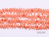 Wholesale 4x10mm Drop-shaped Pink Coral Beads Loose String