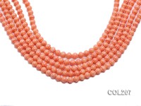 Wholesale 7mm Lantern-shaped Pink Coral Beads Loose String