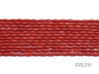Wholesale 4x8mm Rice-shaped Orange Coral Beads Loose String