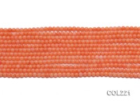 Wholesale 3mm Round Pink Sponge Coral Beads Loose String