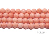 Wholesale 14mm Round Pink Sponge Coral Beads Loose String