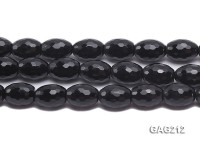 wholesale 10x14mm black oval faceted agate strings