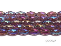 Wholesale 12x20mm Rice-shaped Colorful Faceted Crystal Beads Strings
