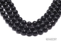 wholesale 16mm round black faceted agate strings