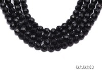 wholesale 10mm round black faceted agate strings