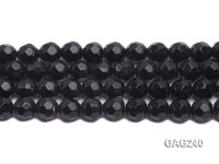 wholesale 10mm round black faceted agate strings