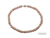 7-8mm light yellow freshwater pearl single strand necklace
