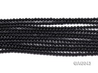 wholesale 3.5mm black round agate strings