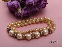 8-14mm champagne shell pearl necklace