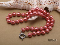 10mm orange round the seashell pearl necklace