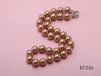 12mm golden seashell pearl necklace