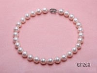 14mm pink round seashell pearl necklace