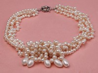 Four-strand White Cultured Freshwater Pearl Necklace