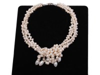 Four-strand White Cultured Freshwater Pearl Necklace