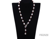 11*13mm natural white baroque freshwater pearl with red agate necklace