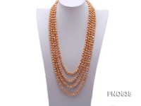7-8mm orange flat freshwater pearl necklace