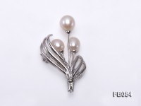 Gold Plated Brooch with White Freshwater Pearls
