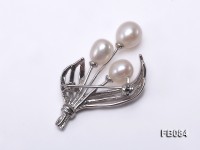 Gold Plated Brooch with White Freshwater Pearls