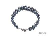 4.5x6mm black freshwater pearl bracelate