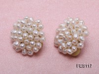 10mm White Rice-shaped Cultured Freshwater Pearl Clip-on Earrings