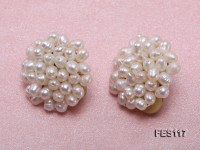 3x4mm White Rice-shaped Cultured Freshwater Pearl Clip-on Earrings