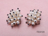 10mm white freshwater pearl clip earring