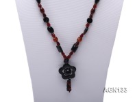 4-35mm colorful irregular agate necklace