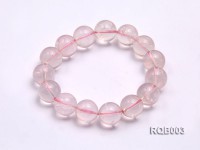 13mm Round Rose Quartz Beads Bracelet