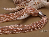 Twenty-strand 3-4mm Pink Freshwater Pearl Necklace