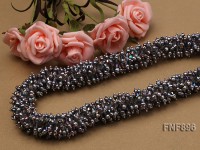 Fashionable Pewter Freshwater Pearl and Rock Crystal Beads Necklace