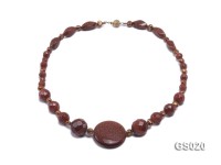 Goldstone and Freshwater Pearl Necklace