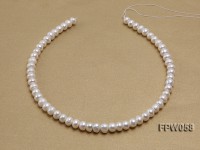 Wholesale 7×9.5mm Classic White Flat Cultured Freshwater Pearl String
