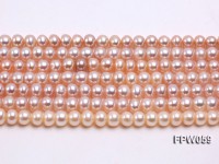 Wholesale 5.5x7mm Pink/Lavender Flat Cultured Freshwater Pearl String