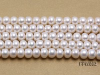 Wholesale 9-10.5mm White Flat Freshwater Pearl String