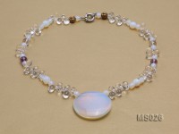 Moonstone and Crystal Beads Necklace