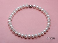 10.5x14mm white flatly round the south seashell pearl necklace
