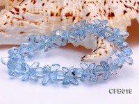 7mm Round and Irregular Natural Blue Crystal Elastic Bracelet